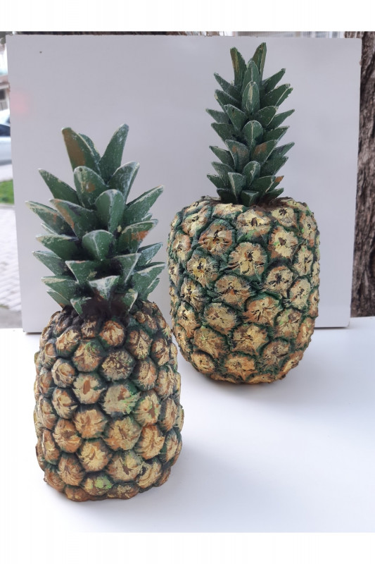 EL Yapımı Özel Tasarım 2'li Polyester Ananas Set